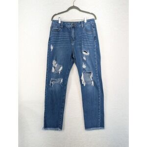 Encore‎ Mom Fit Distressed Denim Jeans Size 11